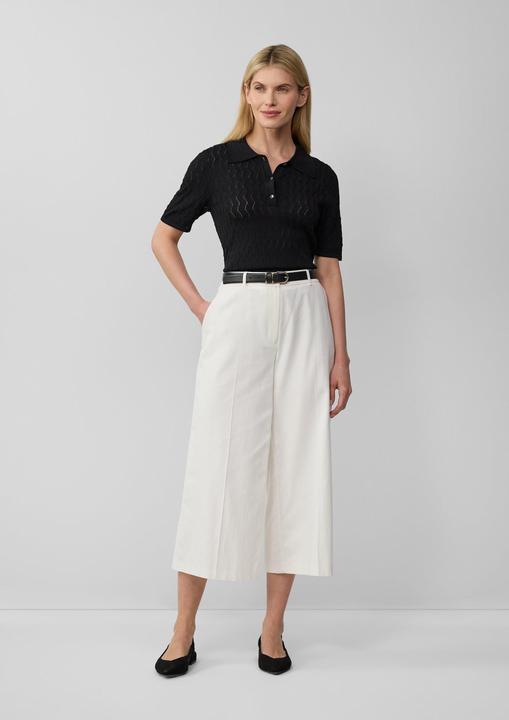 Produktbild s.Oliver Strickpullover Kurzärmeliger Feinstrick-Pullover mit Polokragen (36)