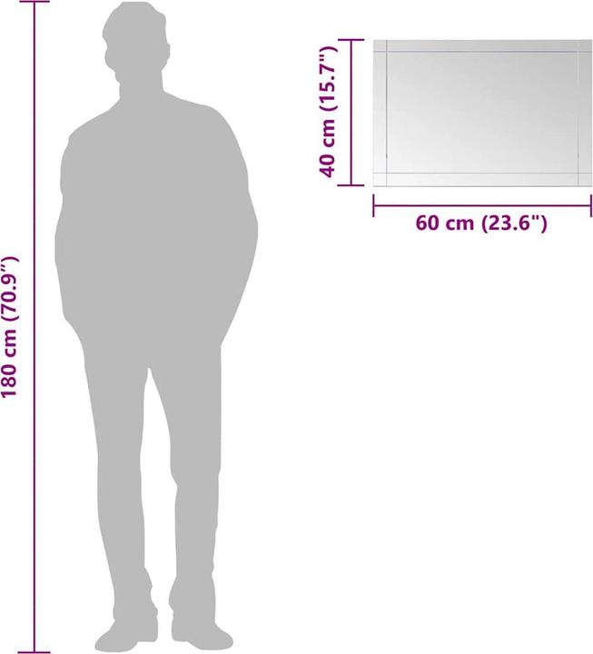 Produktbild vidaXL Wandspiegel (60 x 40 cm)