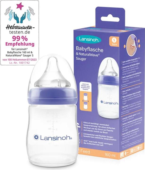 Actual product image Lansinoh Baby bottle (160 ml)