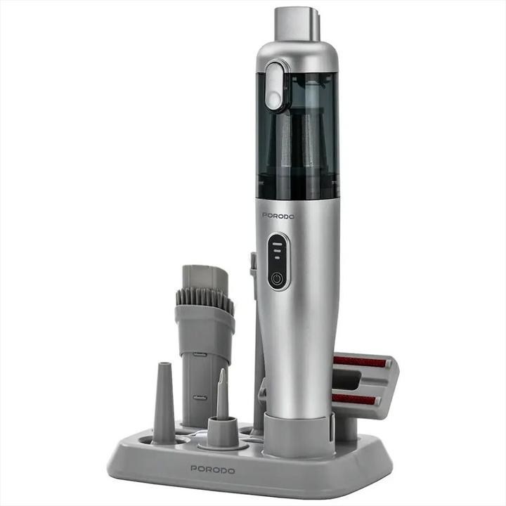 Produktbild Porodo 9-in-1 Druckluft-Gebläse & Sauger 110W kabellos Grau