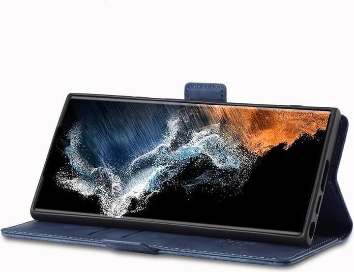 Immagine prodotto Cover-Discount Galaxy S23 Ultra - Custodia Stand Flip Cover blu (Samsung Galaxy S23 Ultra)