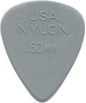 Dunlop Plettri Nylon 0,6mm Confezione da 12 (12 x, 0.60 mm)