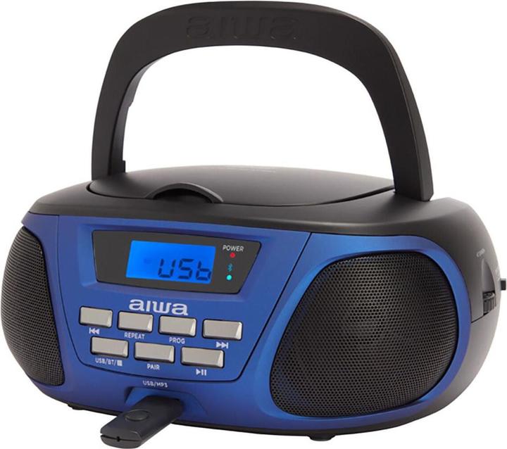 Produktbild Aiwa BBTU-300BL portable stereo system Analog Black, Blue (AM, FM, MW, Bluetooth)