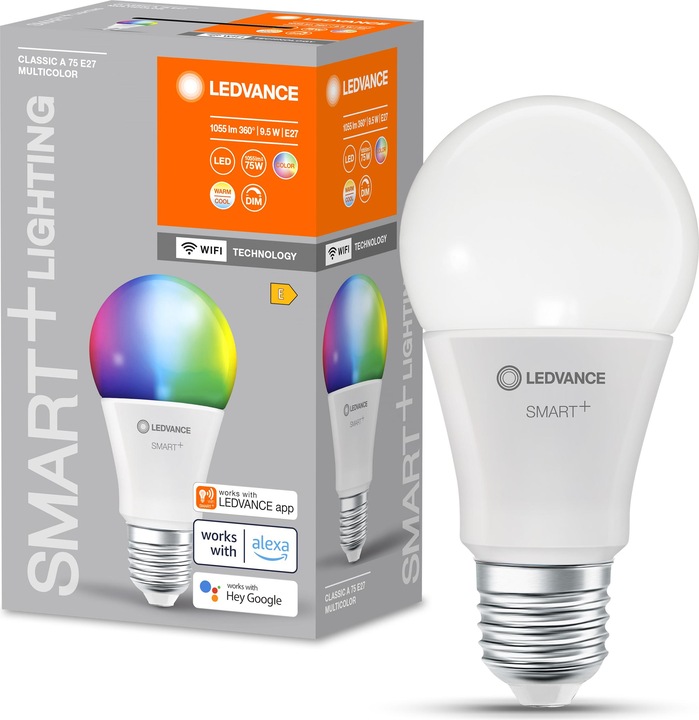 Image du produit Ledvance Smart+ Wifi Classic (E27, 9.50 W, 1055 lm, 1 x, E)