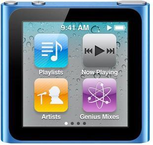Image du produit Apple iPod nano, génération 6, 8GB, écran tactile, bleu (8 Go)