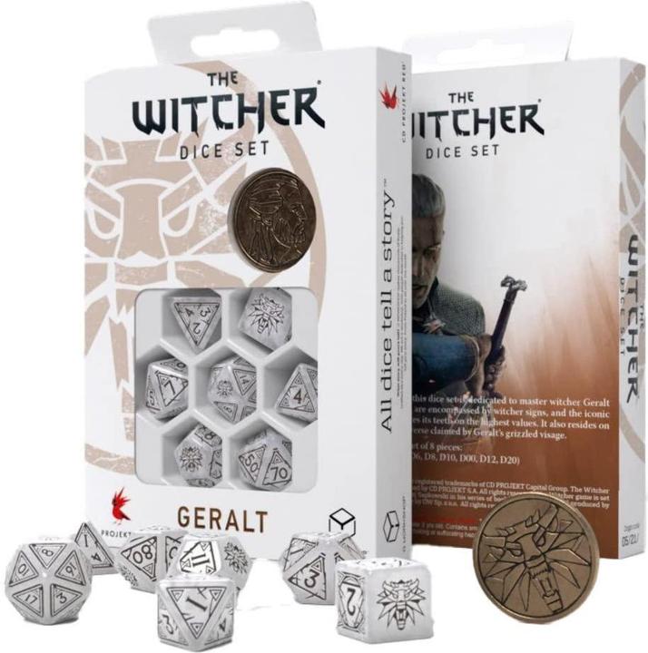 Immagine prodotto Q Workshop Dadi The Witcher - Geralt: il lupo bianco (7)