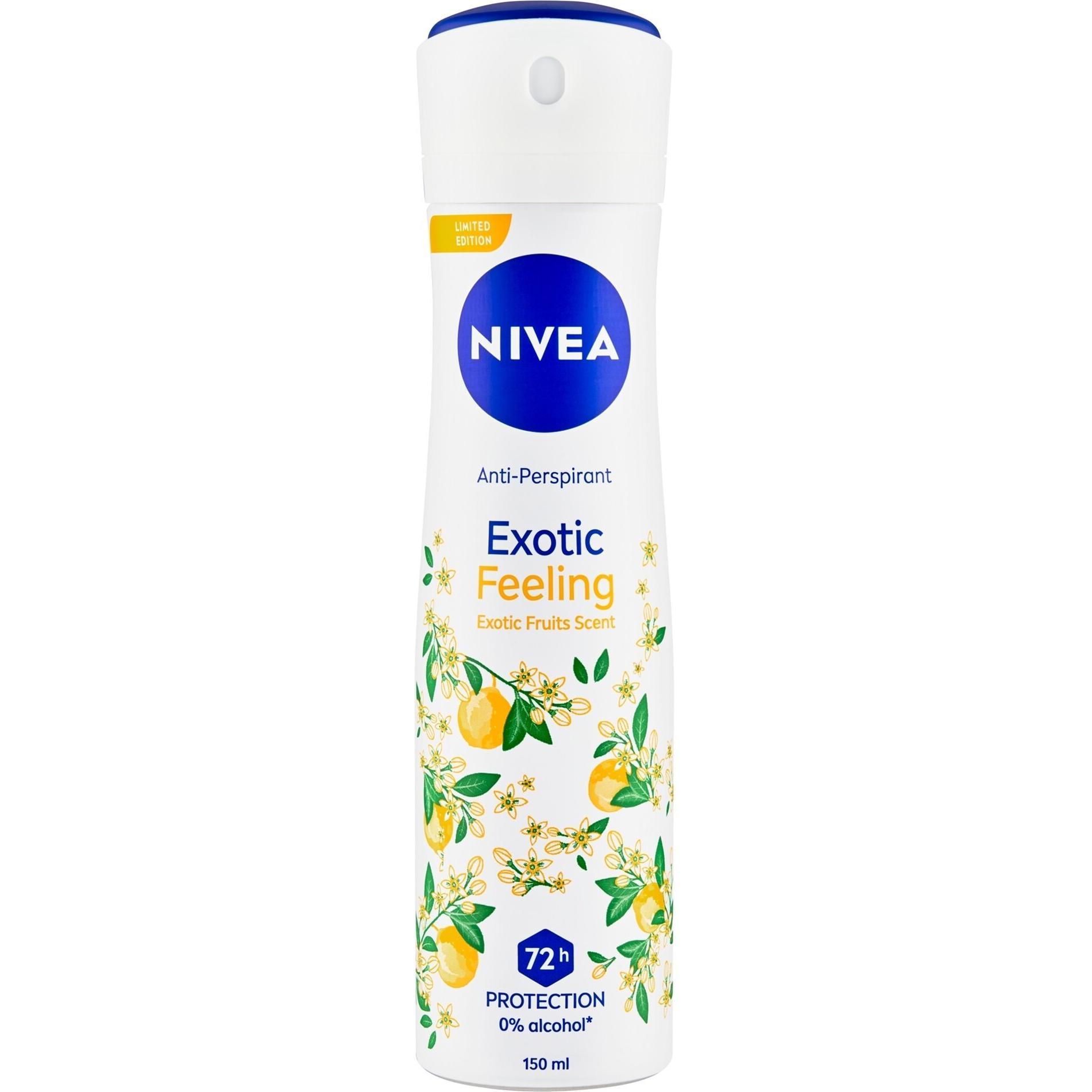 Nivea Donna Deodorante, Spray Antitraspirante Exotic Feeling (Antitraspirante) 150 Ml (Getto Vaporizzato, 150 Ml)