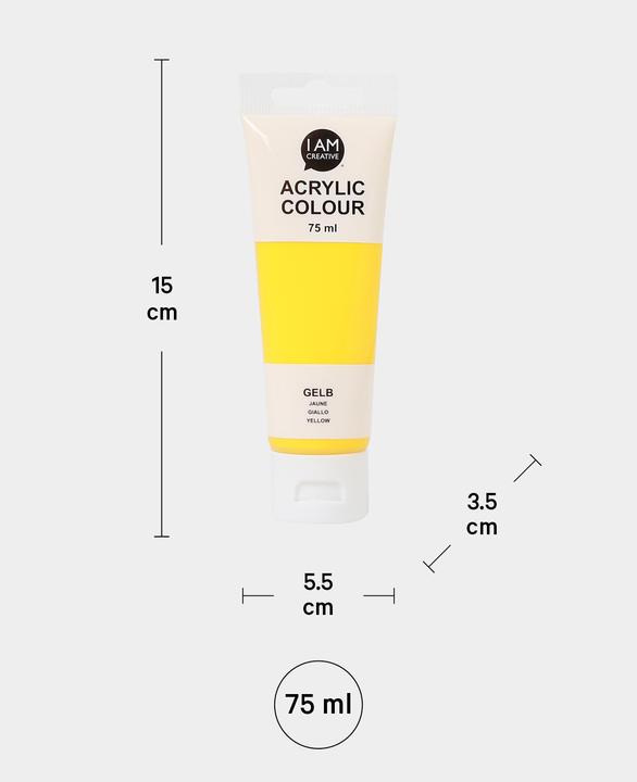 Actual product image I Am Creative Basic acrylic, water-based acrylic paint, 75 ml (75 ml)