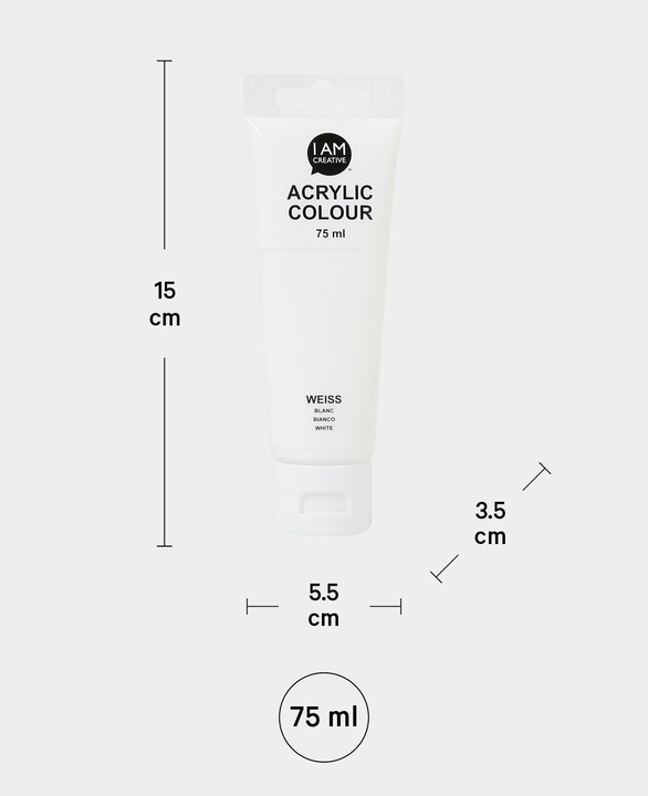 Immagine prodotto I Am Creative Pittura acrilica (Bianco, 75 ml)