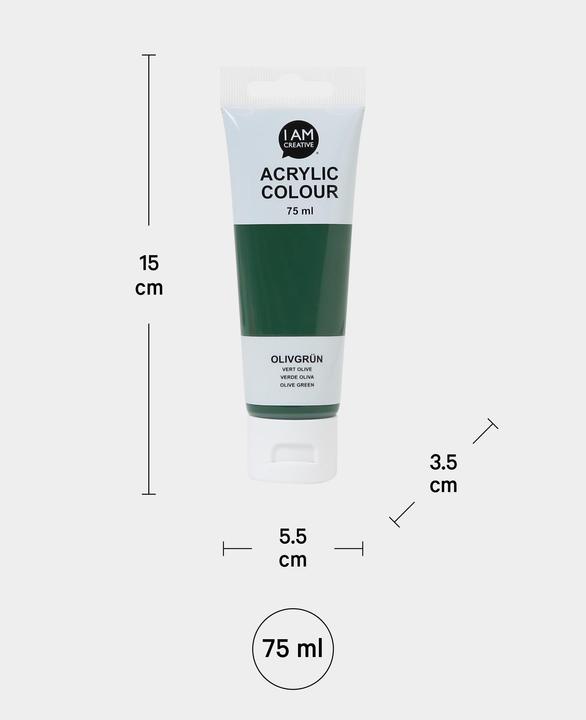 Actual product image I Am Creative Basic acrylic, water-based acrylic paint, 75 ml (75 ml)