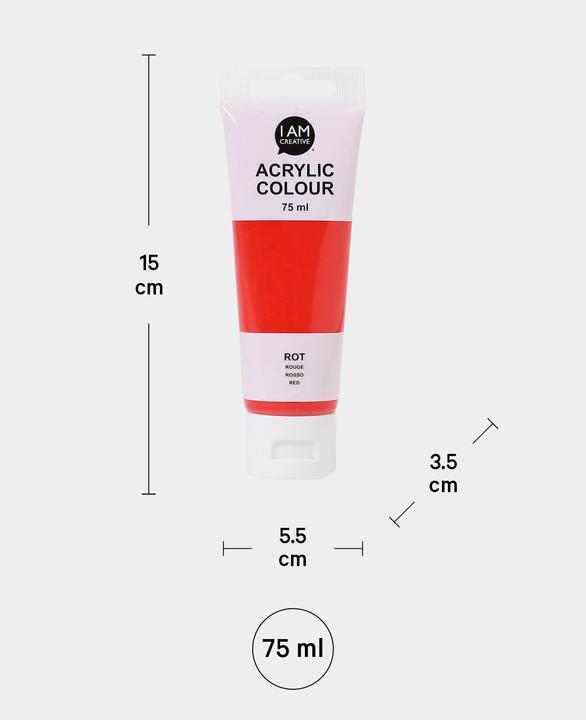 Actual product image I Am Creative Basic acrylic, water-based acrylic paint, 75 ml (75 ml)
