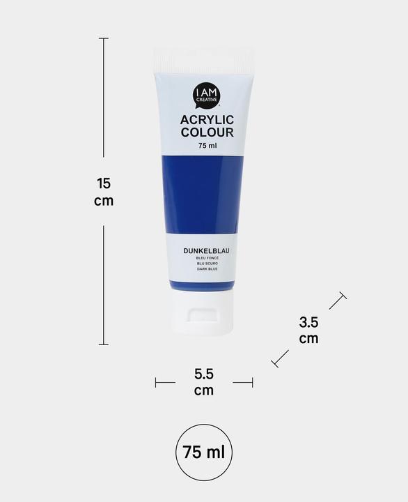 Actual product image I Am Creative Basic acrylic, water-based acrylic paint, 75 ml (75 ml)