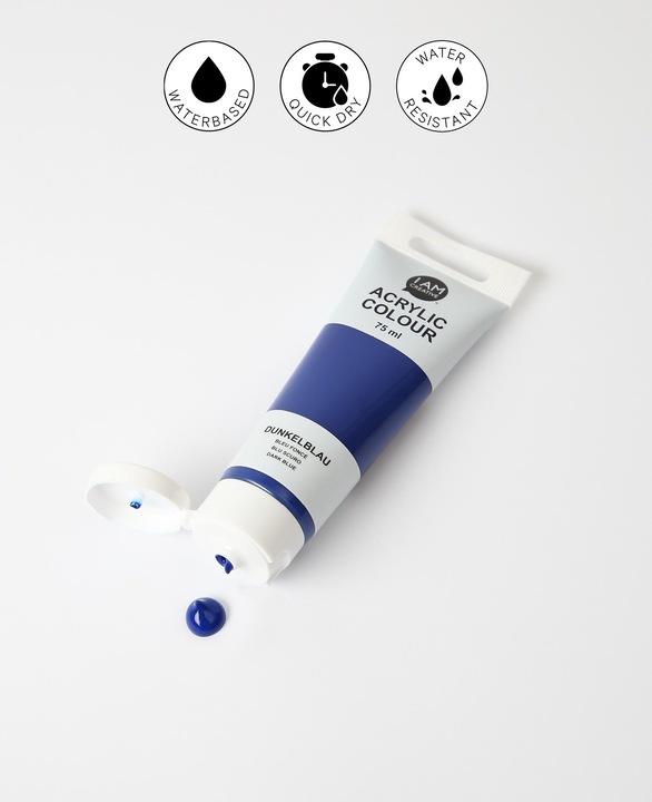 Produktbild I Am Creative Basic Acryl, Acrylfarbe auf Wasserbasis, 75 ml (Dunkelblau, 75 ml)