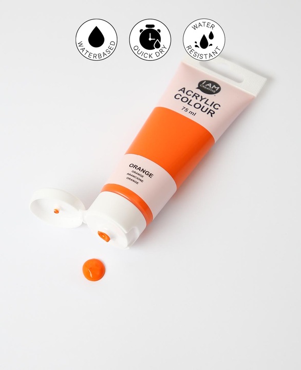 Produktbild I Am Creative Basic Acryl, Acrylfarbe auf Wasserbasis, 75 ml (Orange, 75 ml)