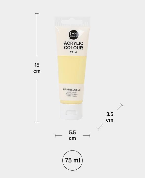 Actual product image I Am Creative Basic acrylic, water-based acrylic paint, 75 ml (75 ml)