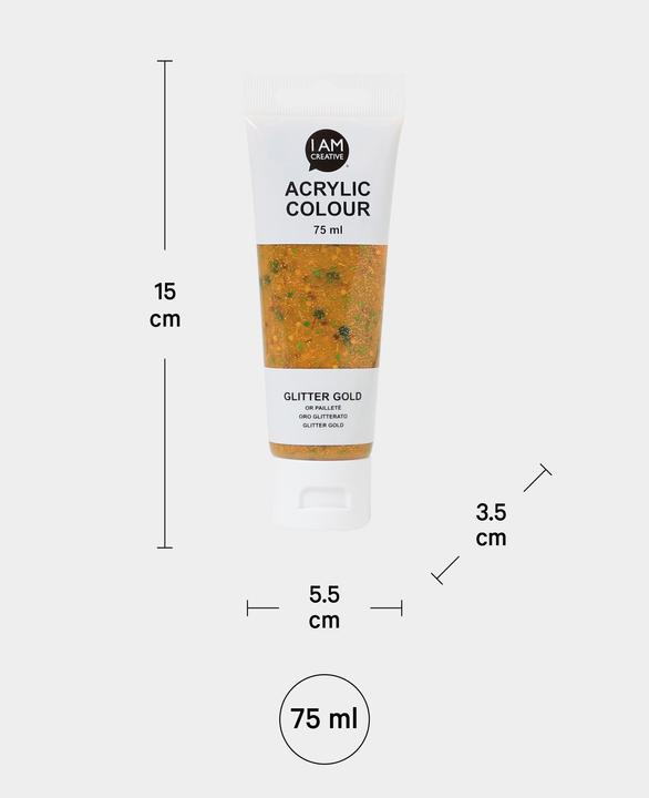 Actual product image I Am Creative Basic acrylic, water-based acrylic paint, 75 ml (75 ml)