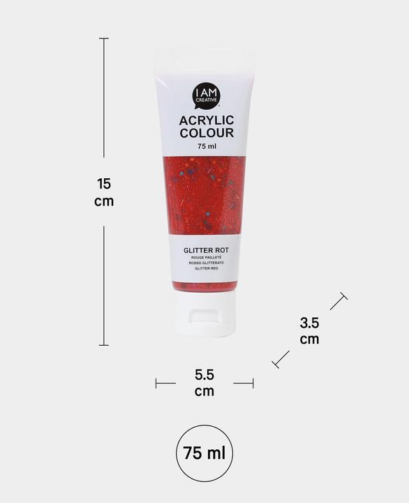 Actual product image I Am Creative Basic acrylic, water-based acrylic paint, 75 ml (75 ml)