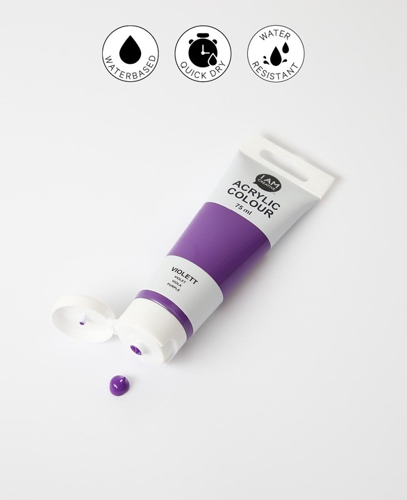 Image du produit I Am Creative Basic Acryl, peinture acrylique à base d'eau, 75 ml (Violet, 75 ml)
