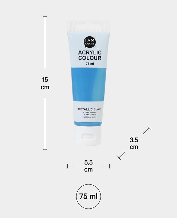Actual product image I Am Creative Basic acrylic, water-based acrylic paint, 75 ml (75 ml)