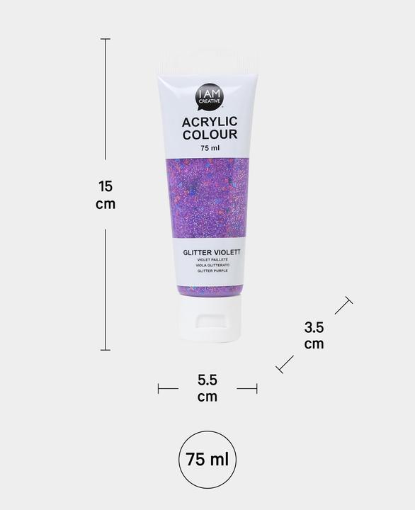 Actual product image I Am Creative Basic acrylic, water-based acrylic paint, 75 ml (75 ml)