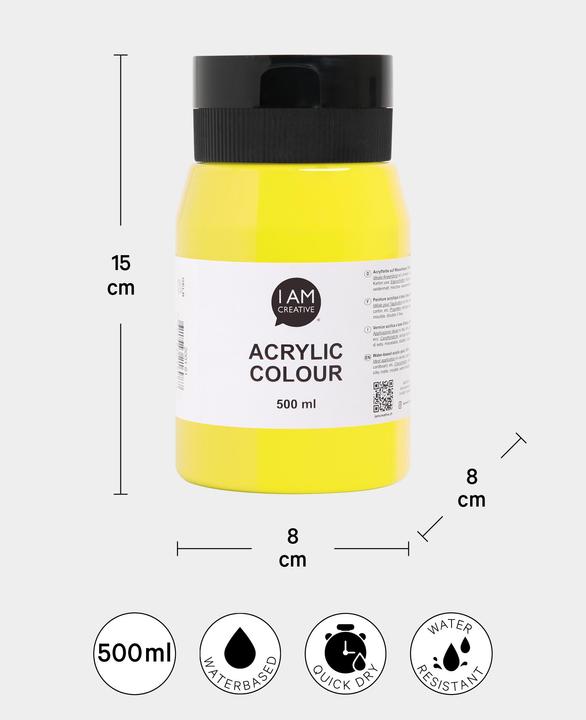Actual product image I Am Creative Basic acrylic, water-based acrylic paint, 500 ml (500 ml)