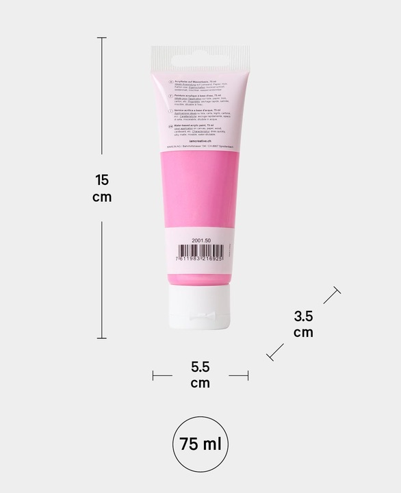 Produktbild I Am Creative Basic Acryl, Acrylfarbe auf Wasserbasis, 75 ml (Metallic, Pink, 75 ml)