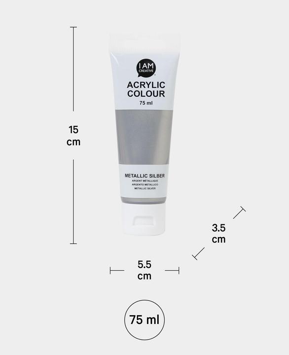 Actual product image I Am Creative Basic acrylic, water-based acrylic paint, 75 ml (75 ml)