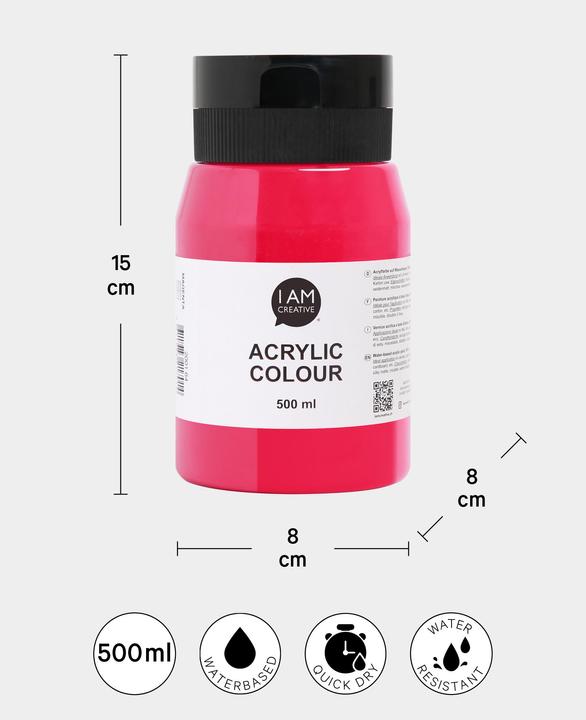 Actual product image I Am Creative Basic acrylic, water-based acrylic paint, 500 ml (500 ml)