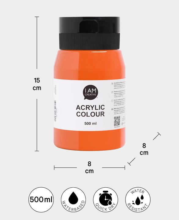 Actual product image I Am Creative Basic acrylic, water-based acrylic paint, 500 ml (500 ml)