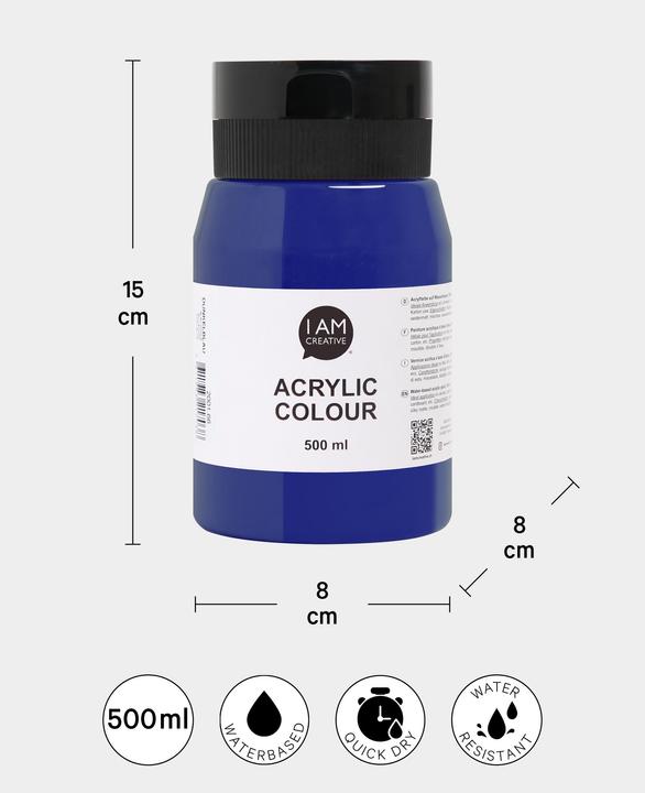 Actual product image I Am Creative Basic acrylic, water-based acrylic paint, 500 ml (500 ml)