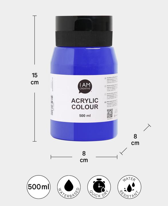 Actual product image I Am Creative Basic acrylic, water-based acrylic paint, 500 ml (500 ml)