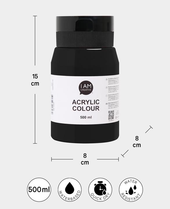 Actual product image I Am Creative Basic acrylic, water-based acrylic paint, 500 ml (500 ml)