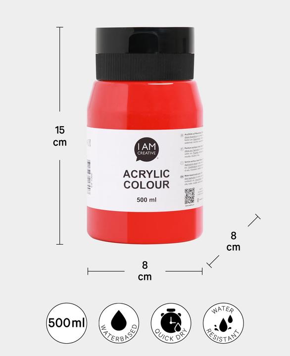 Actual product image I Am Creative Basic acrylic, water-based acrylic paint, 500 ml (500 ml)