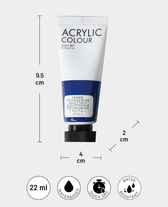 Produktbild I Am Creative Basic Acryl Set, Acrylfarben auf Wasserbasis (22 ml)