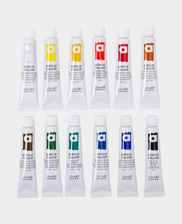 Produktbild I Am Creative Basic Acryl Set, Acrylfarben auf Wasserbasis (Bunt, 144 ml)
