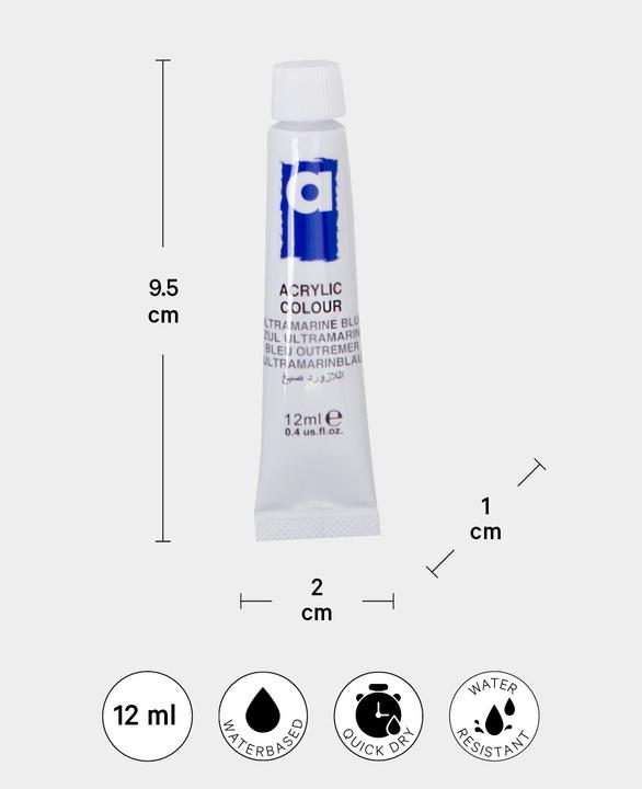Produktbild I Am Creative Basic Acryl Set, Acrylfarben auf Wasserbasis (Bunt, 144 ml)
