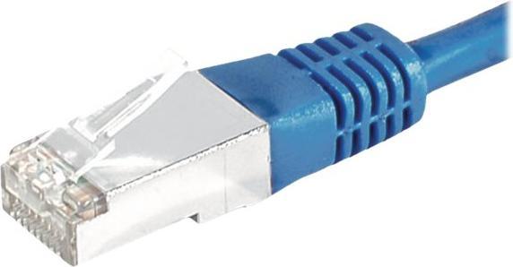 Image du produit Exertis Connect Câble de raccordement S/FTP, PiMF, CAT.6, bleu, 1,0 m Câble de raccordement avec protection contre (S/FTP, CAT6, 1 m)