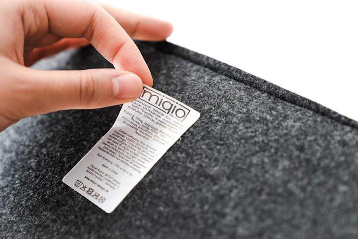 Actual product image Miqio Dark grey anthracite with real leather elements 4 pieces (1 pack)