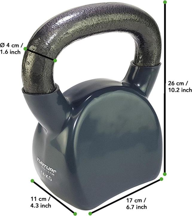 Image du produit Tunturi Vinyl Gusseisen Kettlebell (1 x 14 kg)