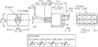 Produktbild Velleman Vertical Toggle Switch 4Pdt On-On Pcb Type