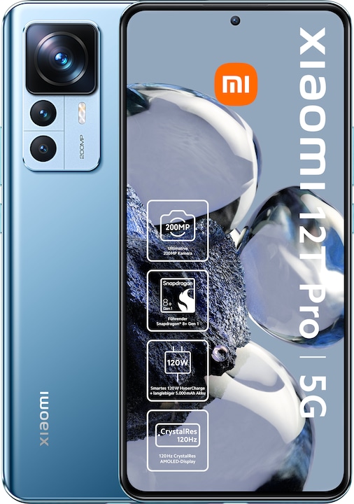 Immagine prodotto Xiaomi 12T Pro (256 GB, Blu, 6.67", Doppia SIM, 200 Mpx, 5G)