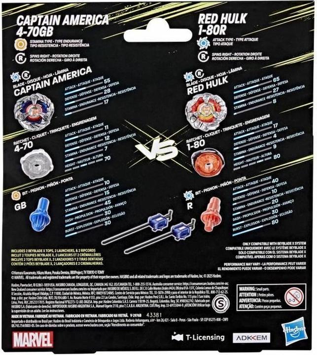 Actual product image Hasbro Bey Bbx Marvel Collab (Assorted) (Multilingual)