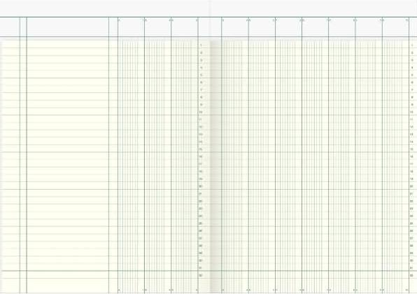 Produktbild König & Ebhardt Spaltenbuch DIN A4 hellblau/magenta 10 Spalten 40 Bl. (40x)