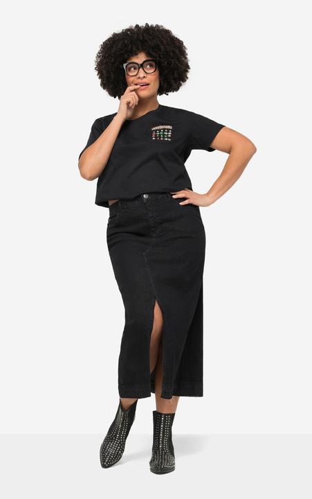 Image du produit Angel of Style Jupe maxi en jean coupe Straight à 5 poches, avec fente d'aisance à l'avant (44)