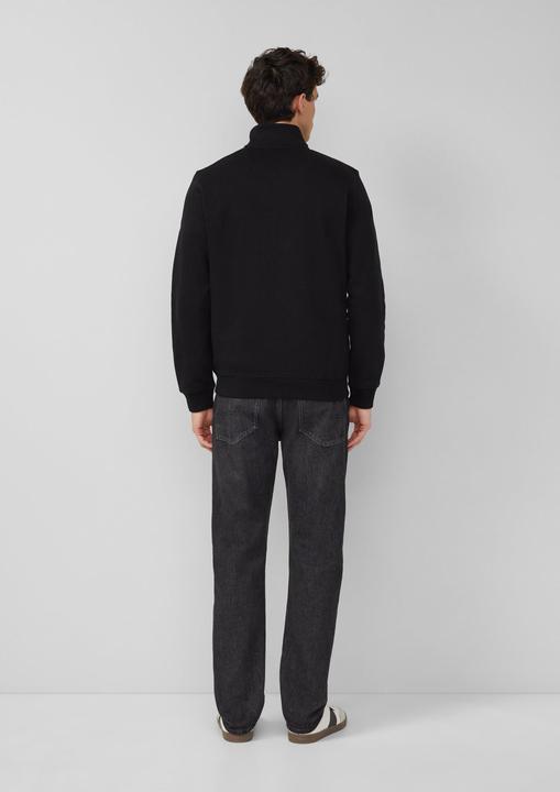 Produktbild s.Oliver Sweatshirt Jacke Sweatshirt-Jacke mit Stehkragen und Eingrifftaschen (S)