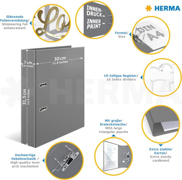 Produktbild Herma Rezeptordner A4 (A4, 70 mm, 1 Stück)