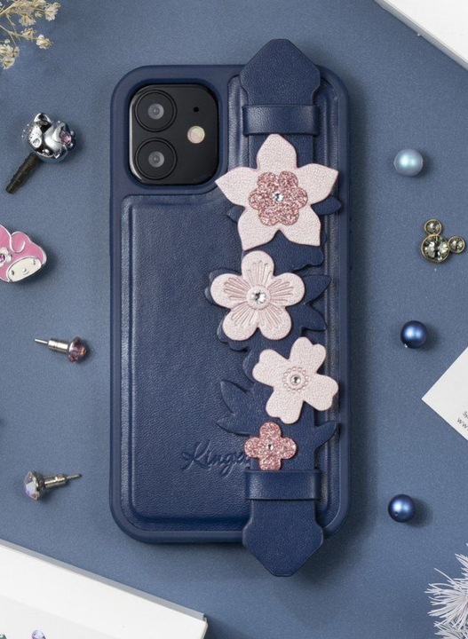 Produktbild Kingxbar The Sweet Series case is decorated with original Swarovski crystals for iPhone 12 Pro Max blue (Apple iPhone 12 Pro Max)