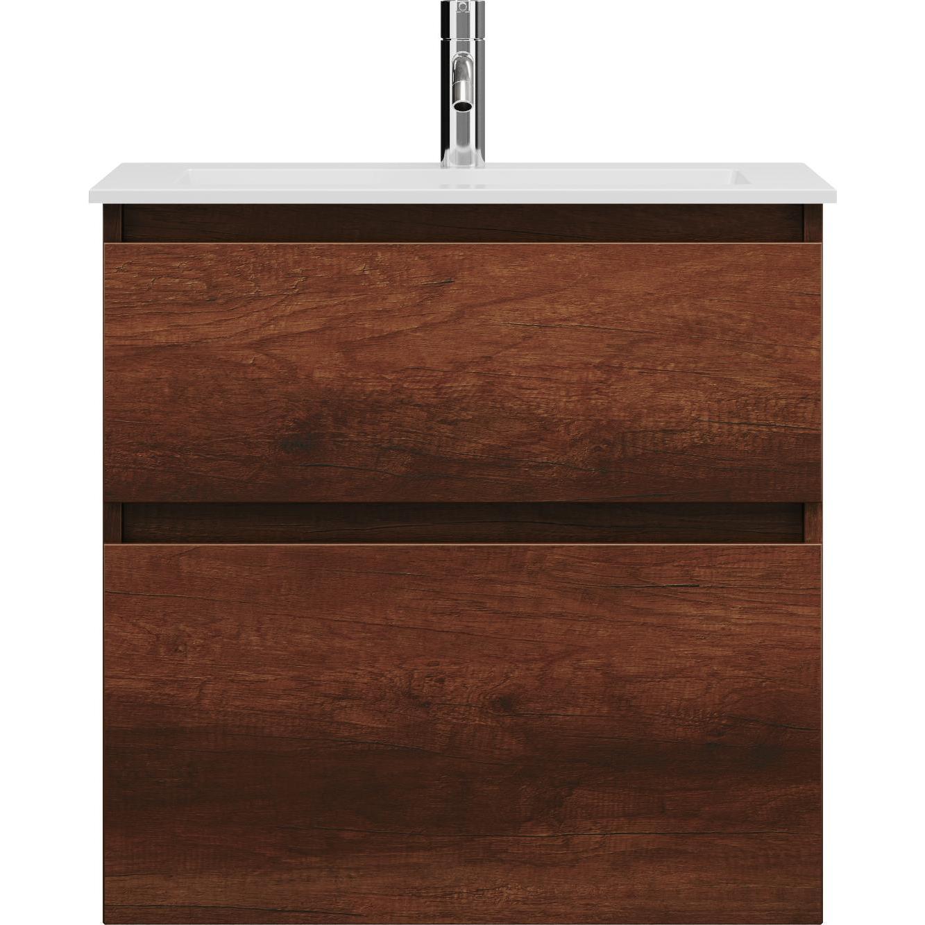 burgbad, Badmöbelset, Lin20 Mineralguss-Waschtisch Farbe Weiss Glänzend inklusive Waschtischunterschrank Tiefe 41