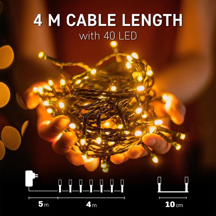 Produktbild Emos LED-Lichterkette mit Timer-Funktion, 40 LEDs (4 m)