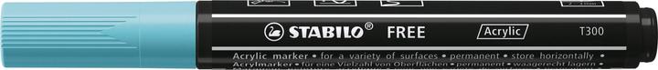 Produktbild STABILO Acrylmarker - FREE Acrylic - T300 Rundspitze 2-3mm - Einzelstift - eisblau (1x)